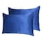 Homeroots 20 x 40 in. Navy Blue Dreamy Silky Satin King Size Pillowcases 387845 - alternate 4
